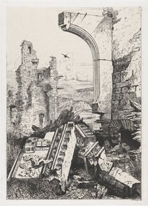 Ruins of Bourscheid Castle by Martinus Antonius Kuytenbrouwer jr.