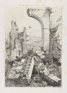 Ruins of Bourscheid Castle by Martinus Antonius Kuytenbrouwer jr.