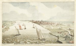 View of the Fortifications at Nijmegen on the Waal by Martinus Berkenboom