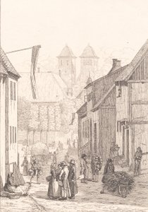 A market day in Viborg by Martinus Rørbye
