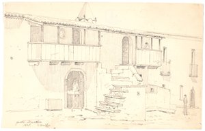 Street in Grotta Minarda in Abruzzo by Martinus Rørbye