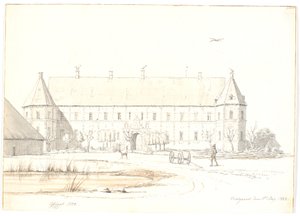 Voergaard Manor by Martinus Rørbye