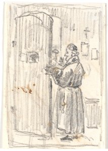 A Clergyman at a Half-Open Door