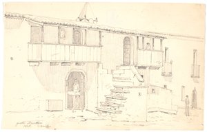 Street in Grotta Minarda in Abruzzo by Martinus Rørbye