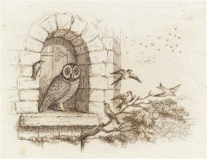 Illustration for "Fifty Fables for Children" by Hey by Martinus Rørbye