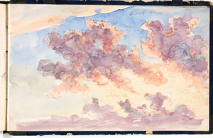 Cloud Study. A Sunset Sky by Martinus Rørbye