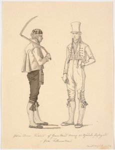 Standing Farmer with Scythe and Farmer in Festive Dress by Martinus Rørbye