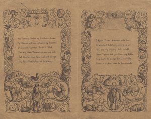 Two Covers with Interlaced Chain Ornament with Animals for 