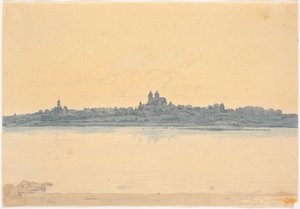 Viborg Seen from Asmild Klosterhave near Søndersø by Martinus Rørbye