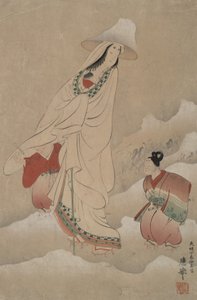 Lady Shizuka and her children by Maruyama Okyo