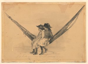 Mary and Eleanor Hague in a Hammock
