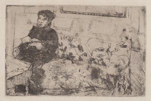 Interior: On the Sofa, c. 1883 by Mary Cassatt