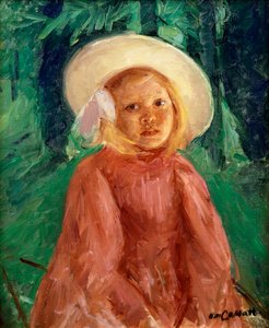 Little Girl in a Redcurrant Dress