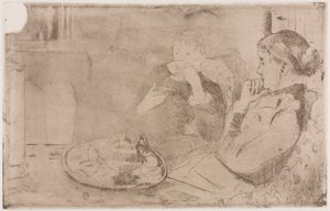 Lydia and Her Mother at Tea by Mary Cassatt