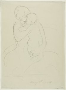 Maternal Caress by Mary Cassatt