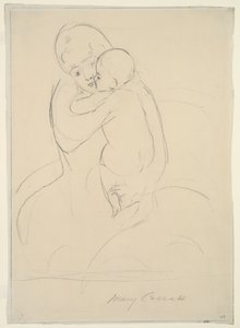 Maternal Caress by Mary Cassatt