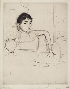 Mimi as a Brunette by Mary Cassatt