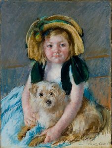 Sara with Her Dog by Mary Cassatt