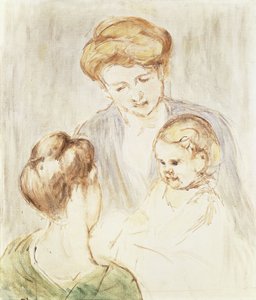 Smiling Baby with Two Girls