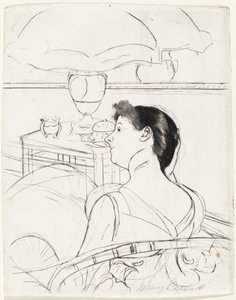 The Lamp by Mary Cassatt