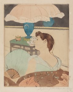 The Lamp by Mary Cassatt
