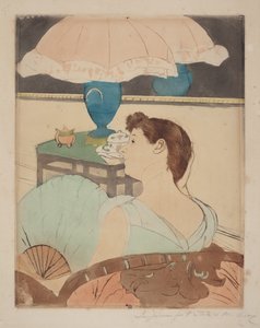 The Lamp by Mary Cassatt