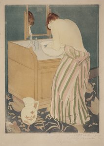 Woman Bathing by Mary Cassatt