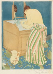 Woman Bathing by Mary Cassatt
