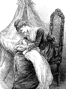 A young mother cuddling her child by Mary Ellen Edwards