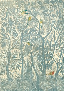Bird Watching from the Kitchen Window: Robin by Mary Kuper