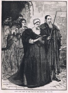 Lady Jane Grey on her way to the scaffold 1554
