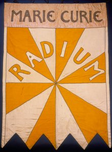 Marie Curie, Radium, Banner, 1908 by Mary Lowndes