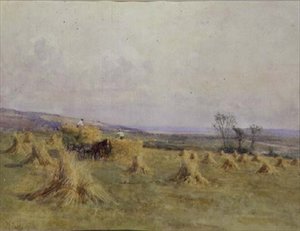 Harvesting by the Sea, Norfolk by Mary S. Hagarty