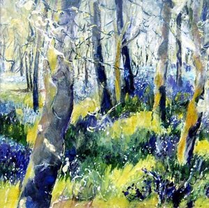 Bluebells and Yellow by Mary Smith