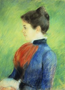 Profile of a Woman Wearing a Jabot by Mary Cassatt