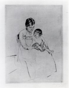 The Stocking by Mary Stevenson Cassatt