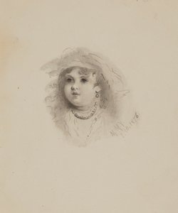 Untitled Head of a Child, 1876 by Mary Vaux Walcott