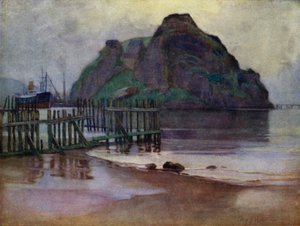 Low Tide at Daybreak, Dumbarton Rock by Mary Young Hunter