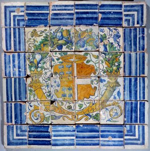 Pavement with Arms of Madeleine de Savoie by Masseot Abaquesne