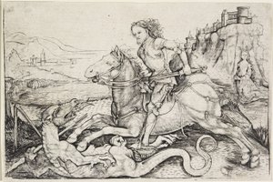 Saint George and the Dragon, c.1480-90 by Master A. G.