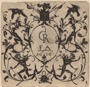 Ornament with Grotesque by Master CR