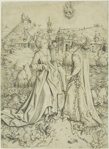 Augustus and the Sibyl by Master E.S.