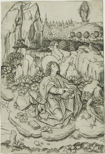 Saint John on the Island of Patmos by Master E.S.