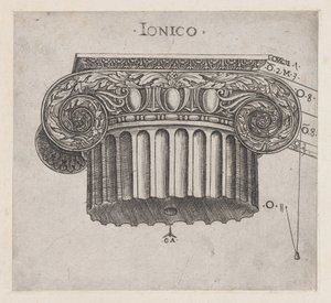 Speculum Romanae Magnificentiae: Ionic capital by Master GA