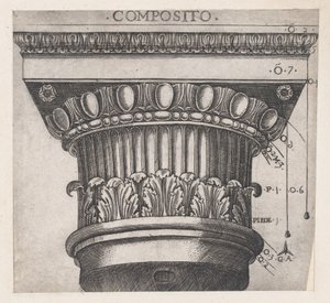 Speculum Romanae Magnificentiae: Ionic capital, ca. 1537 by Master GA