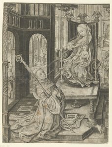 The Lactation of St. Bernard by Master I.A.M. of Zwolle