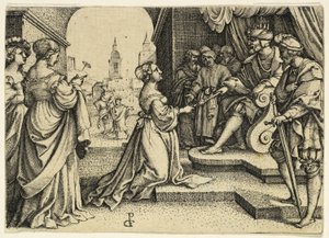 Esther before Ahasuerus by Master I.B.