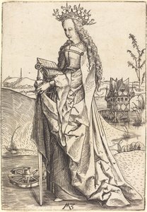 Saint Catherine by Master MZ