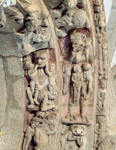 Portico de la Gloria with Scenes of Hell (detail) by Master Mateo
