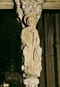 Mullion with Figure of Saint James, Pórtico de la Gloria, Cathedral Santiago de Compostela by Master Mateo